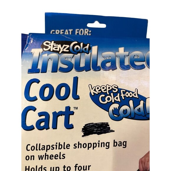 Vintage Innovon StayzCold Insulated Cool Cart NEW Old Stock Blue/ Black - Picture 3 of 11